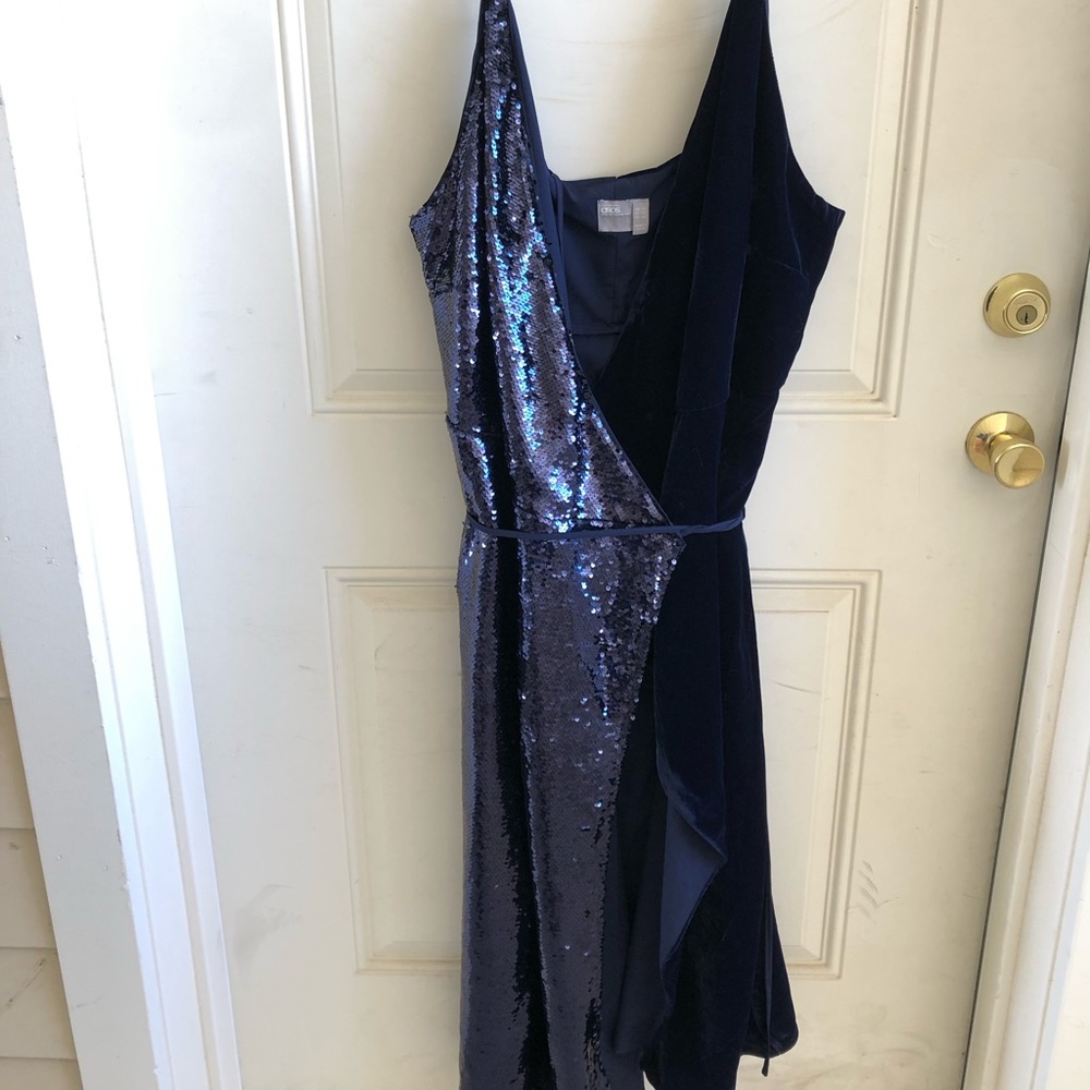 Velvet/Sequin ASOS Curve Wrap Dress
